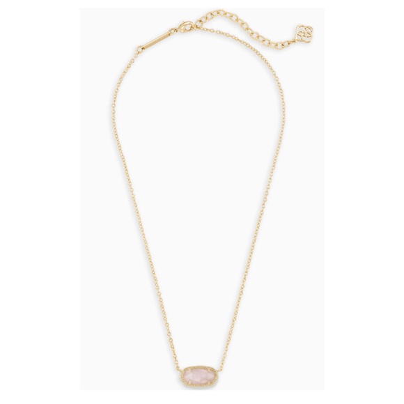 KENDRA SCOTT • Gold Rose Quartz Elisa Necklace - Picture 4 of 5